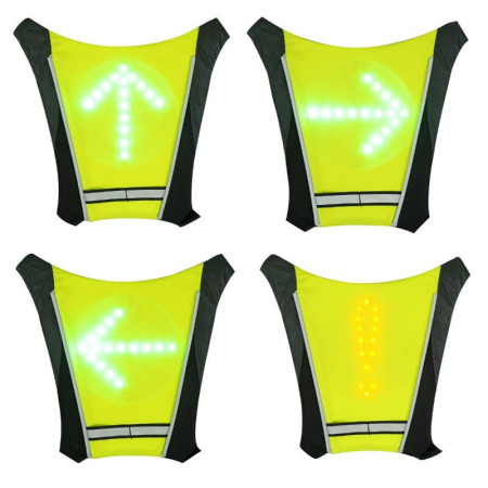 Gilet de signalisation cycliste (clignotant...)