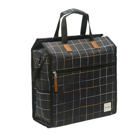 SACOCHE VELO PORTE BAGAGE NEWLOOXS CHECK LILLY A CARREAUX NOIR