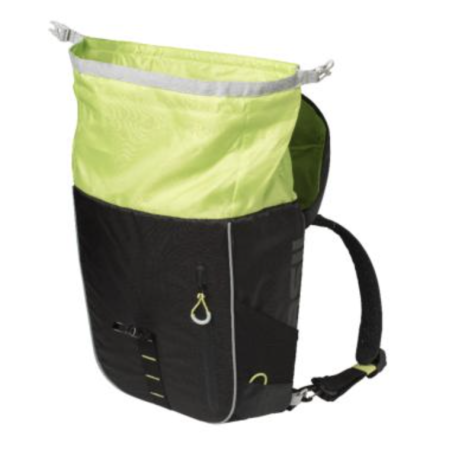 BASIL MILES DAYPACK NORDLICHT,sacoche, sac à dos vélo, 17L, black lime