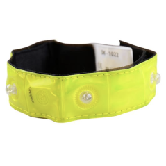 BRASSARD SECURITE REFLECHISSANT LUMINEUX (AVEC LEDS) JAUNE FLUO