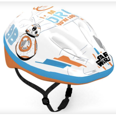 CASQUE ENFANT DISNEY STAR WARS BLANC / BLEU / ORANGE AVEC REGLAGE OCCIPITAL 54 / 58