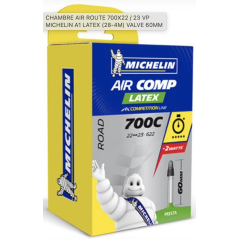 CHAMBRE AIR ROUTE 700X22 / 23 VP MICHELIN A1 LATEX (28-4M) VALVE 60MM