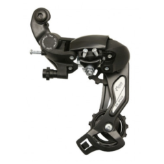 DERAILLEUR VTT ARRIERE P2R 8V. NOIR EIGHT GRANDE CHAPE (COMPATIBLE SHIMANO JUSQU'A 30DTS)