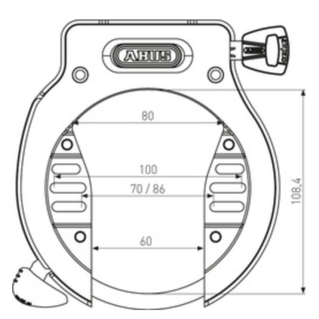 ABUS antivol de cadre 4650S NR black OE